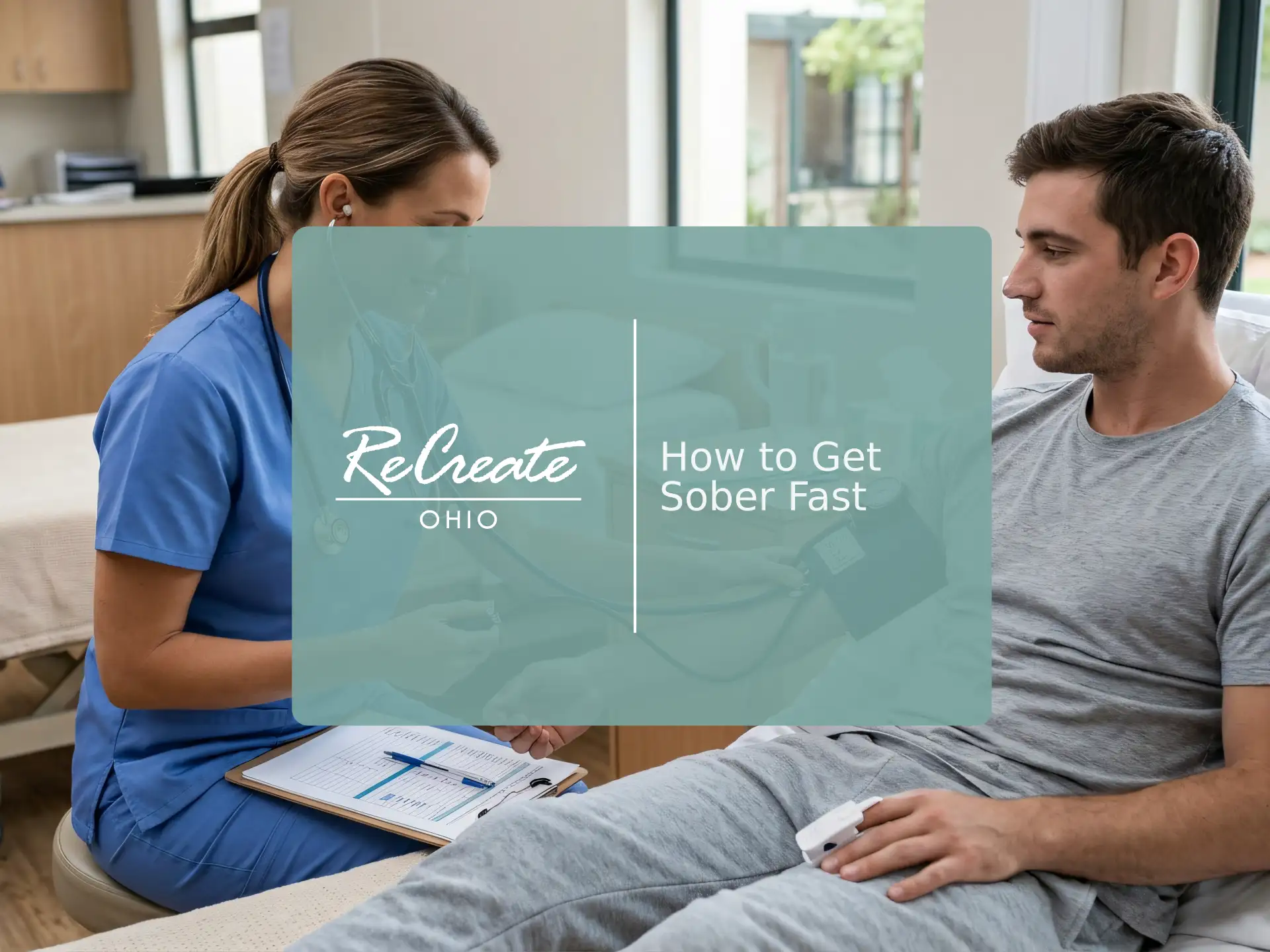 Medical Professional Checking Vital Signs of Patient During Supervised Detox Process | Recreate Ohio