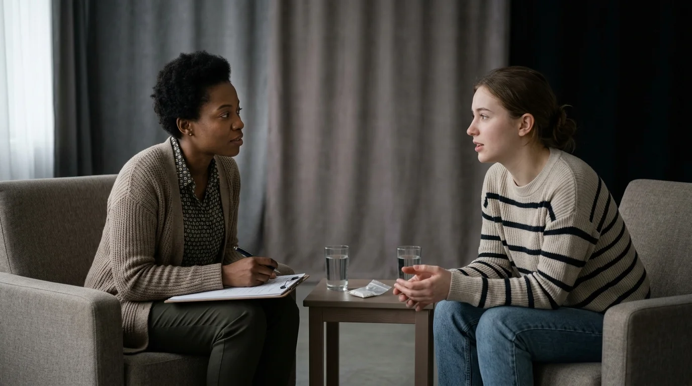 Therapist and Client in a CBT Session for Cocaine Use Disorder | Recreate Behavioral Health of Ohio