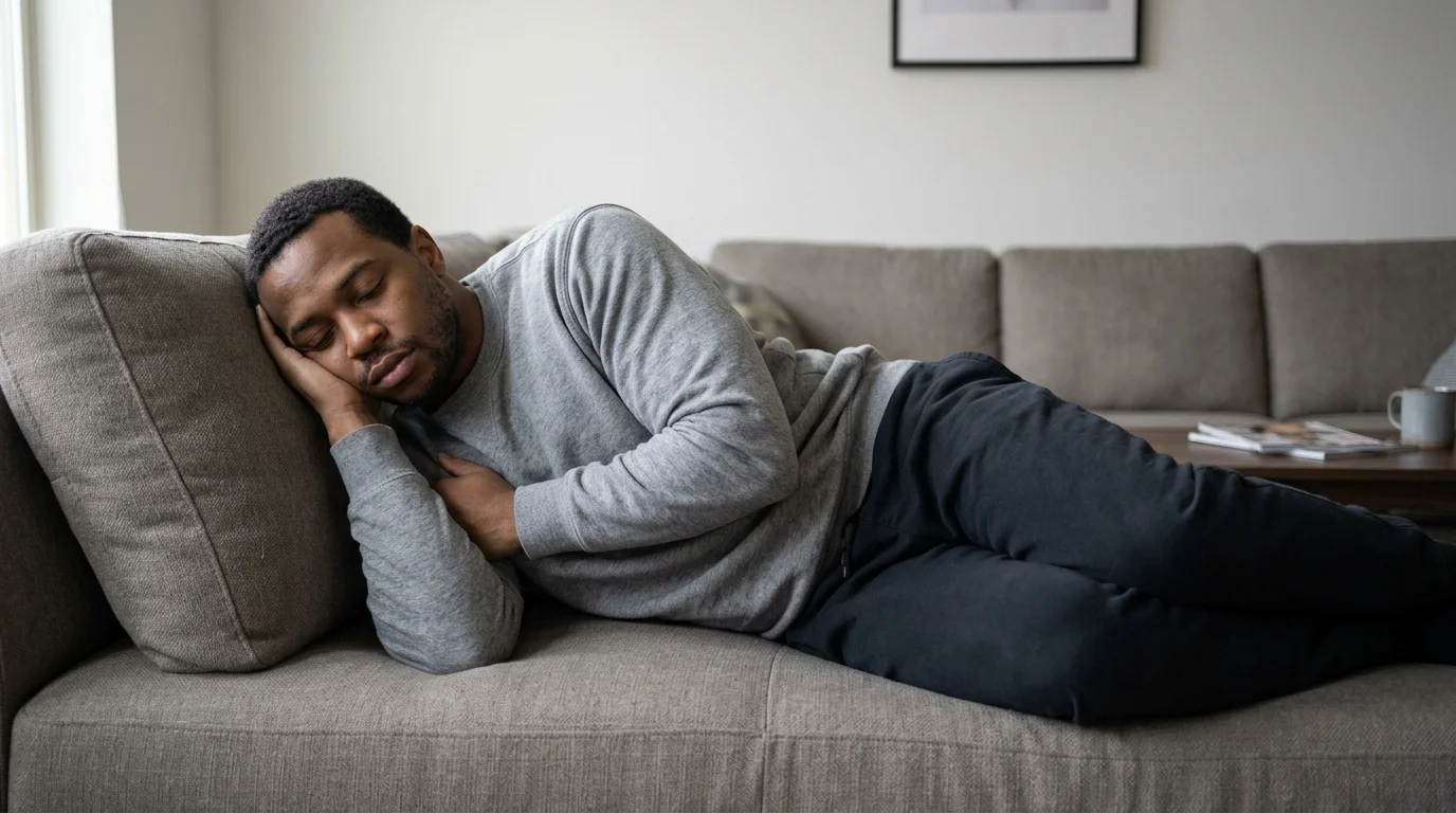 Adult Resting on a Couch During Early Ketamine Withdrawal Symptoms | Recreate Behavioral Health of Ohio